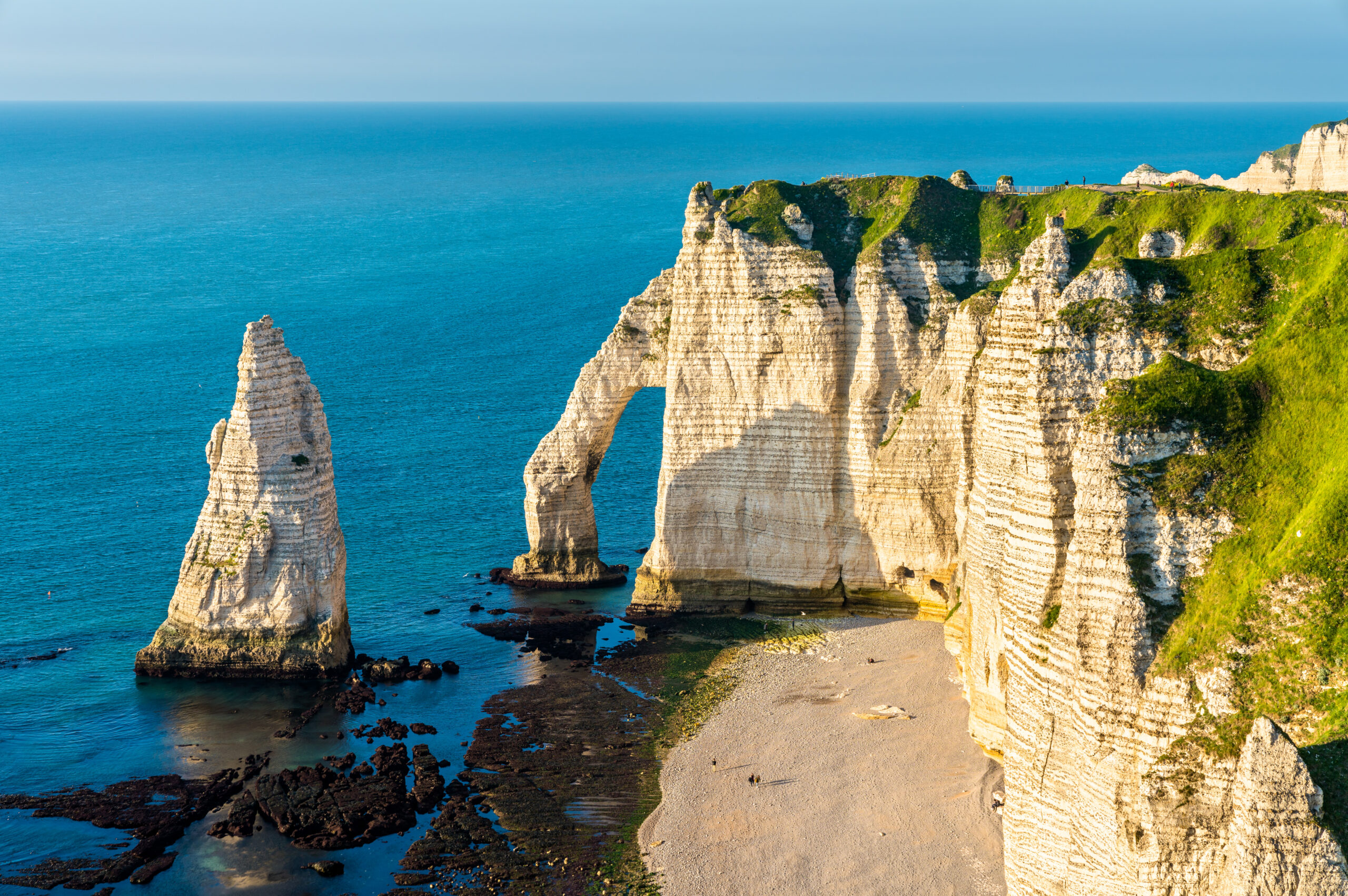 Natural chalk arch at Etretat - Normandy, France